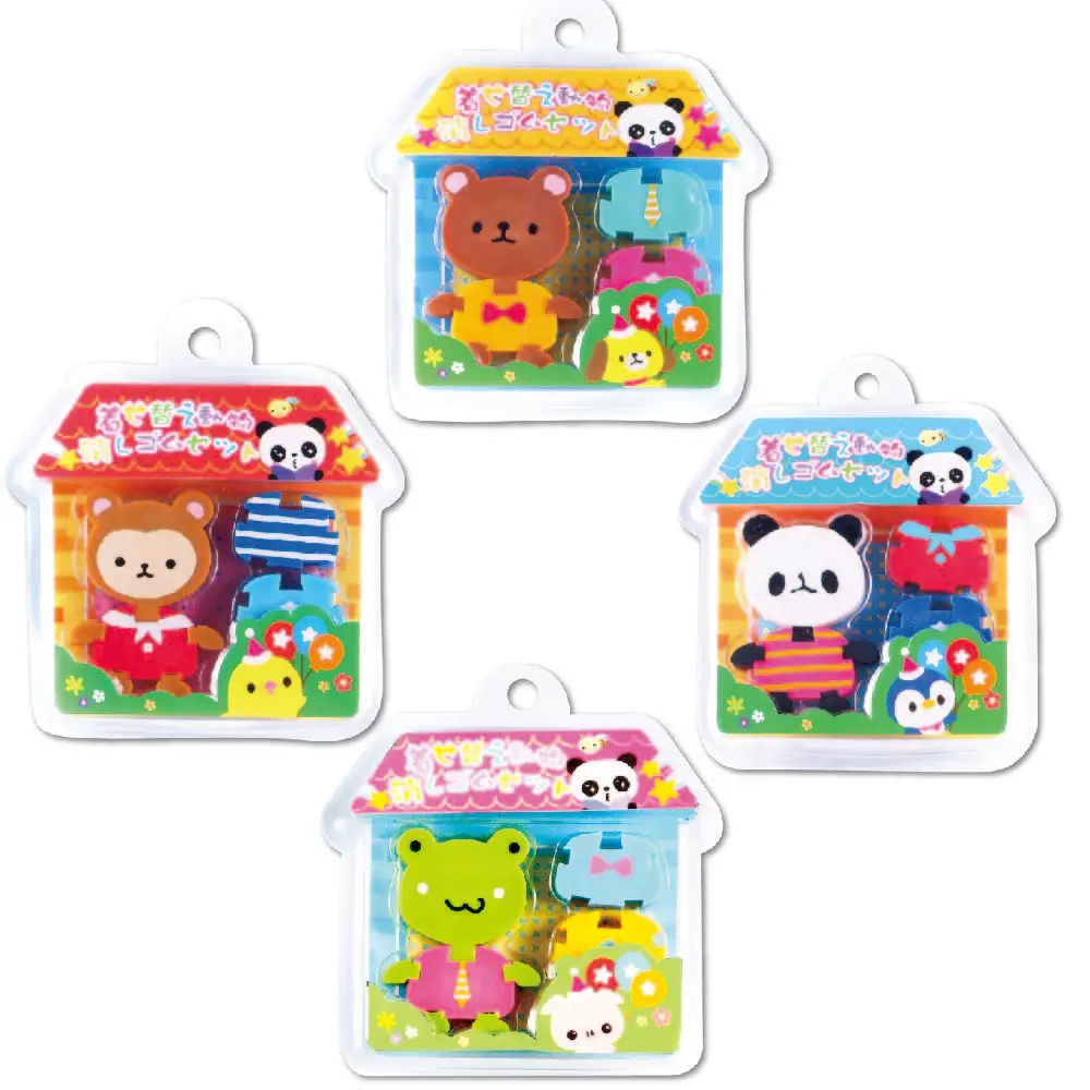 Cute Cartoon Animal Shape Mini Eraser Pencil Eraser For Kids As School Prize
