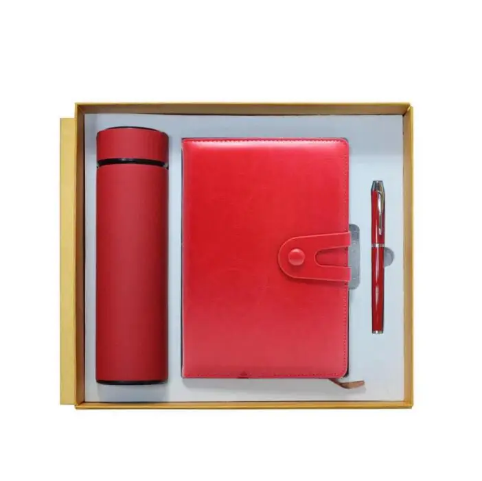 Индивидуальный корпоративный подарочный набор класса люкс, рекламный подарочный набор для бизнеса с вакуумной чашкой, шариковая ручка для ноутбука