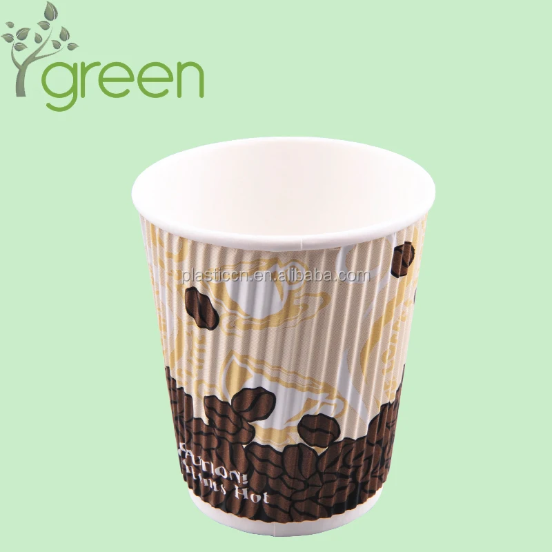 arabic Paper Cup Ripple Wall 4OZ/6.5OZ/8OZ/12oz DISPOSABLE custom printed coffee cup for UAE