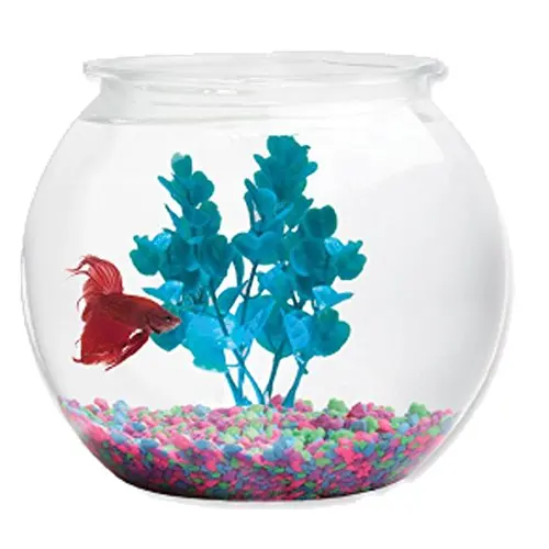 New Plastic Fish Bowl Acrylic Goldfish Tank Bowl Clear Round Gallon Glass Fish Bowl-Drum For Home Decor