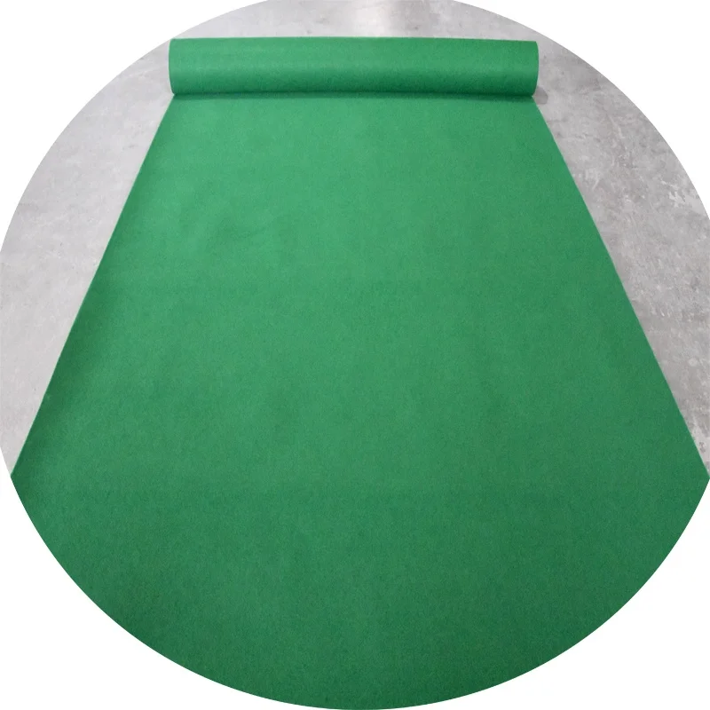 100% polyester needle punched Wedding event red carpet Machine made non-woven plain velour carpet