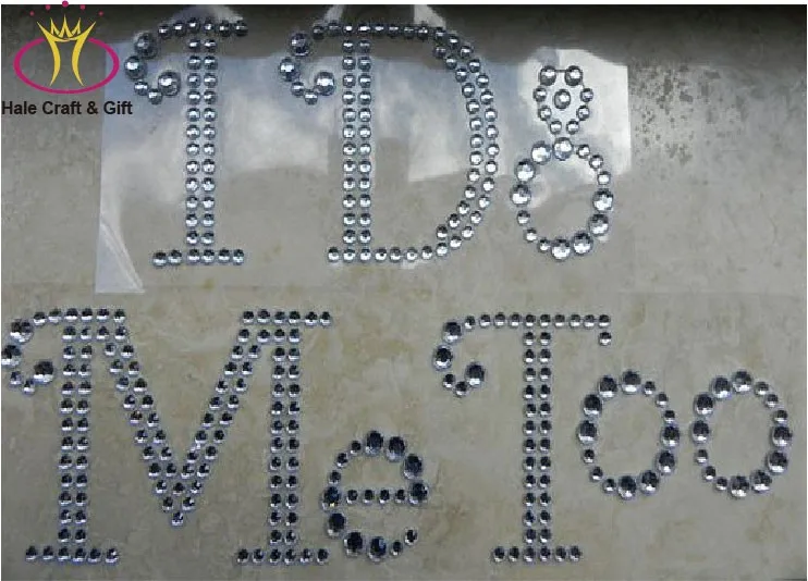 Self Adhesive Rhinestone I Do Stickers For Wedding Shoes