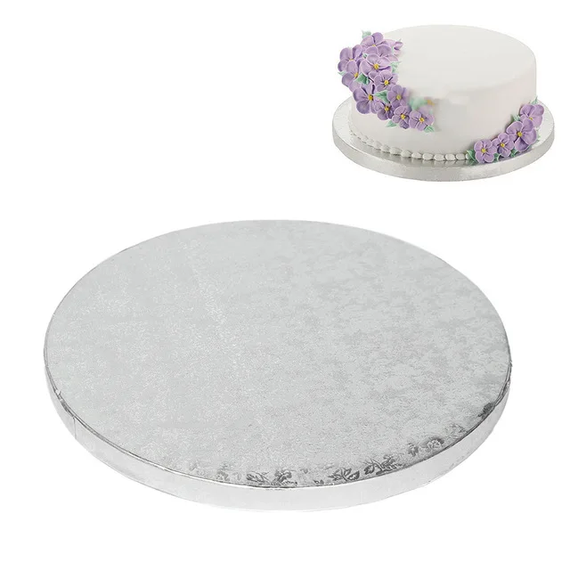 
Custom Design wholesale disposable cake boards Corrugated paper round golden Cake Drum 