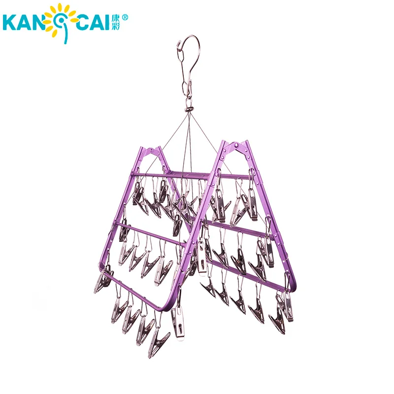 Factories for sale Aluminium Clothes Pegs Foldable Travel Drying Rack Clothes Dryer Portable