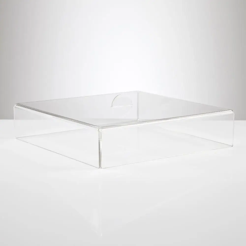 Transparent clear acrylic food dome cover, clear plastic glass food cover