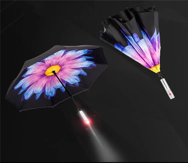 unique fold Led umbrella OEM/ODM big flower Led umbrella kids