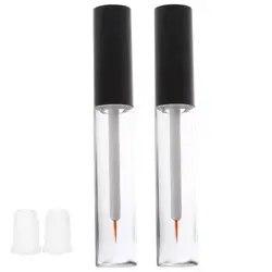 8ml PETG Lip Gloss Wand Tube with Black Cover Caps and Stopper