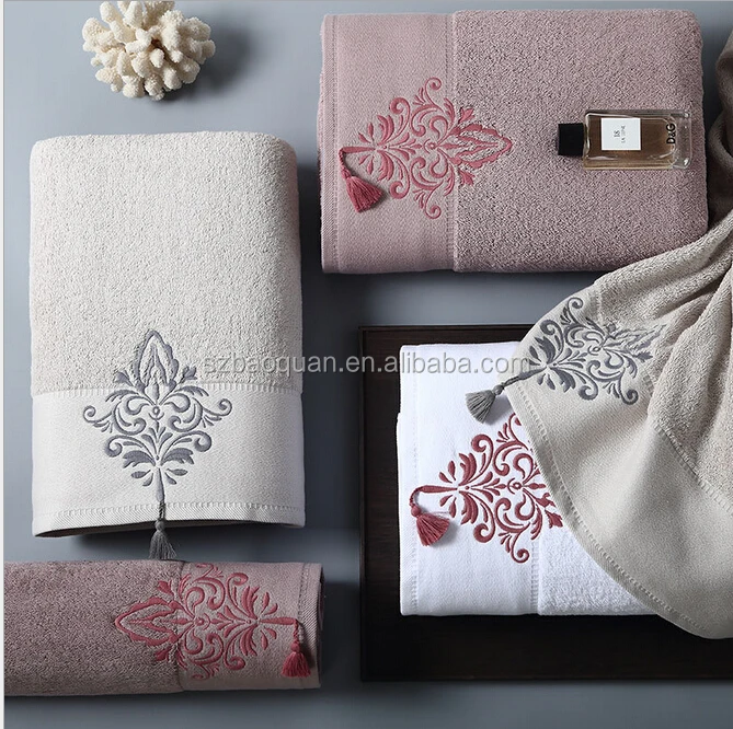 Высококачественное 100% хлопковое вышитое уникальное банное полотенце для отеля «хилтон» 22x44