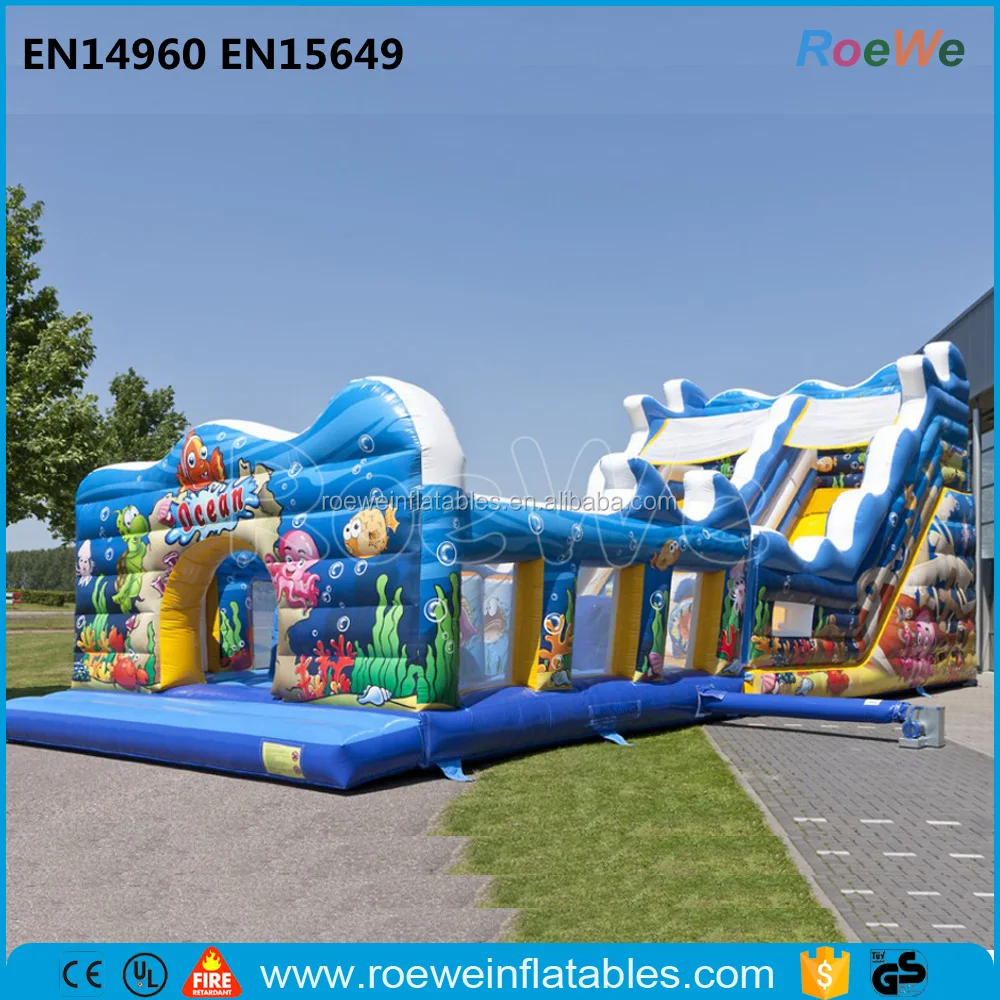 inflatable big seaworld slide,inflatable Mega sea world slide for sale,inflatable ocean theme bouncy castle jumper