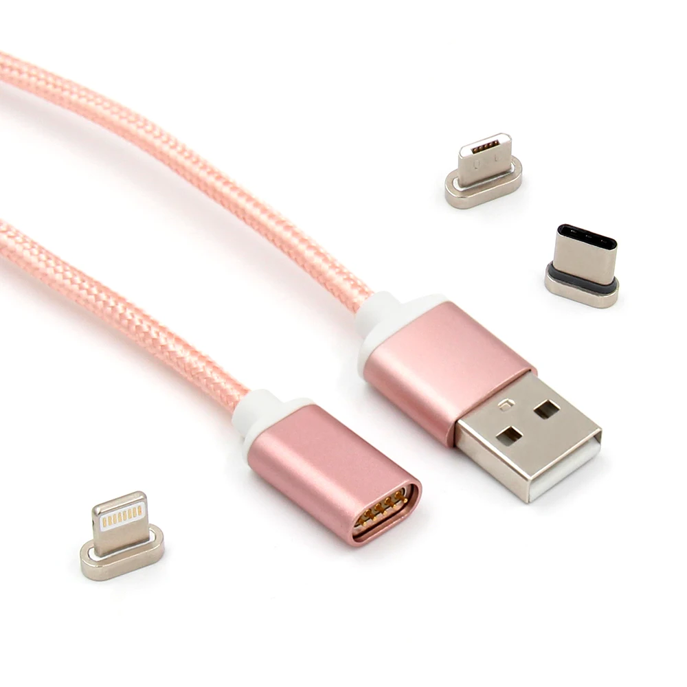 Magnetic Charger Usb Cable micro Usb Type C Charging Cable 3 In 1 Charging Cable For Iphone Android Phone
