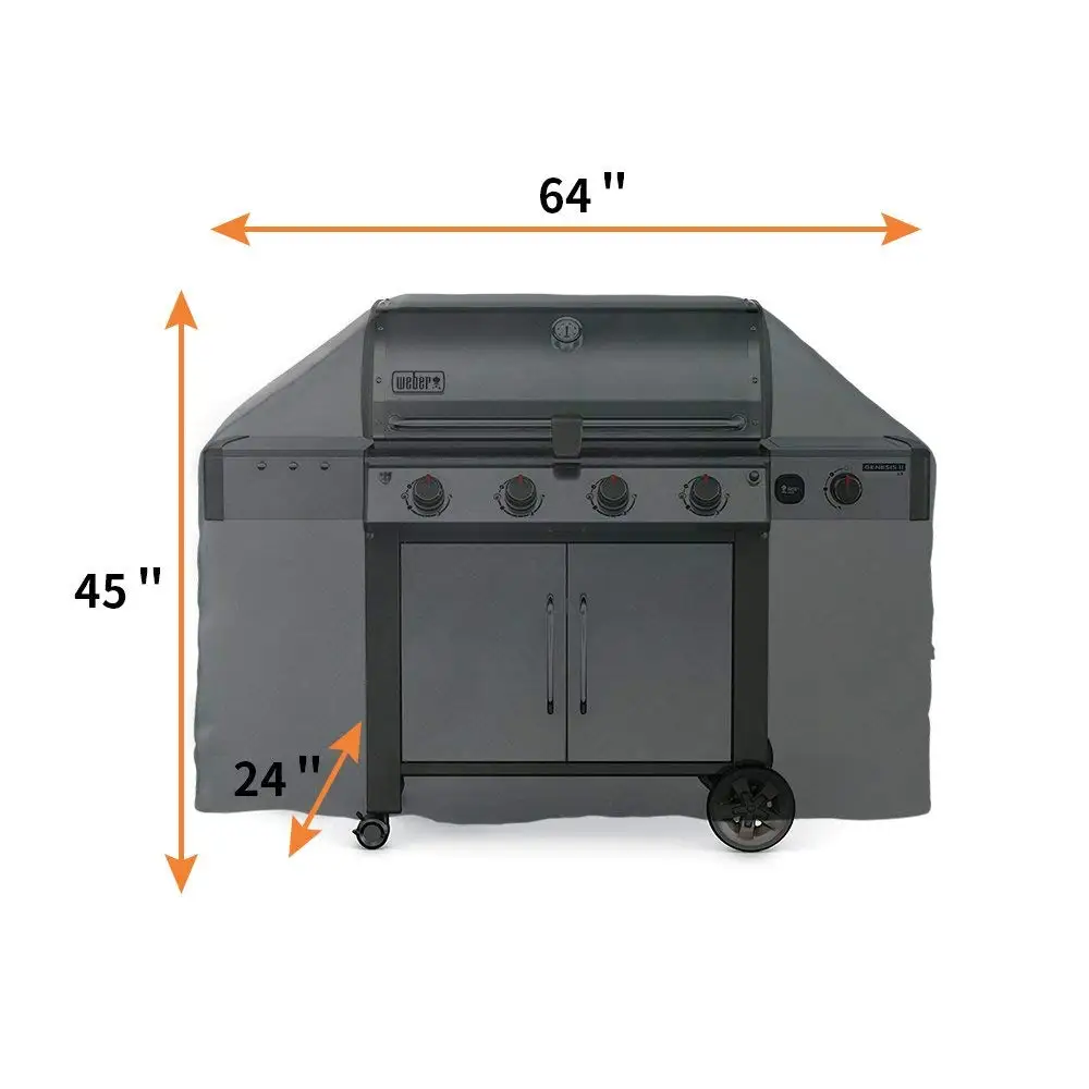 600D polyester with PVC coating waterproof bbq grill cover