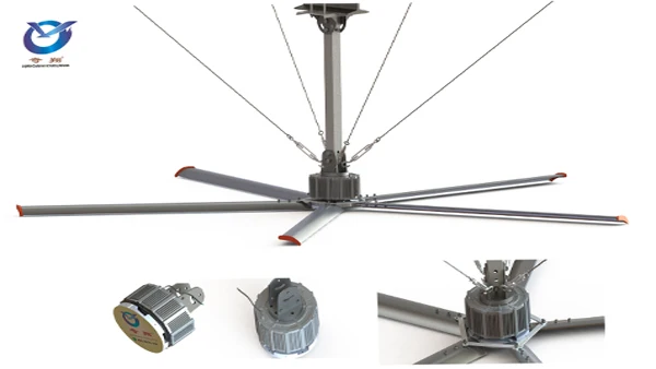 QX 24ft Hvls Ventilation And Energy Saving Industrial Ceiling Big Fan For Big Place