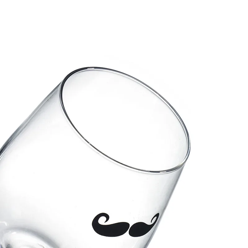 Unique Custom Printed Mr And Ms Round Beautiful 500ml Drinking Glass Cup