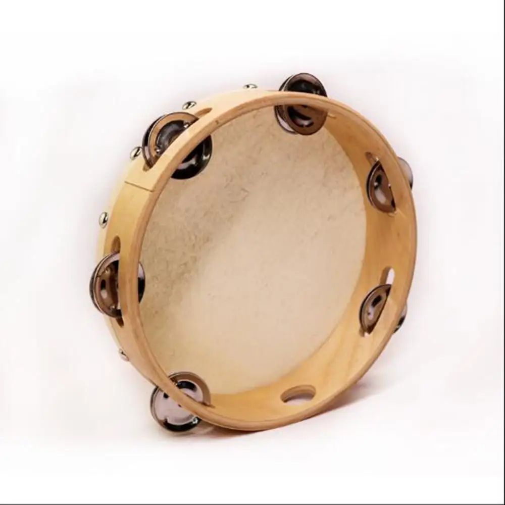 DIY Early Baby montessori equipment aids tools Orff Musical Instrument Sheep Skin Tambourine