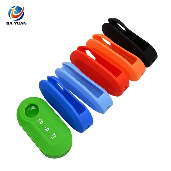 AS080010 Silicone car key Cover Case skin holder for FIAT Flip Folding remote key protected Shell