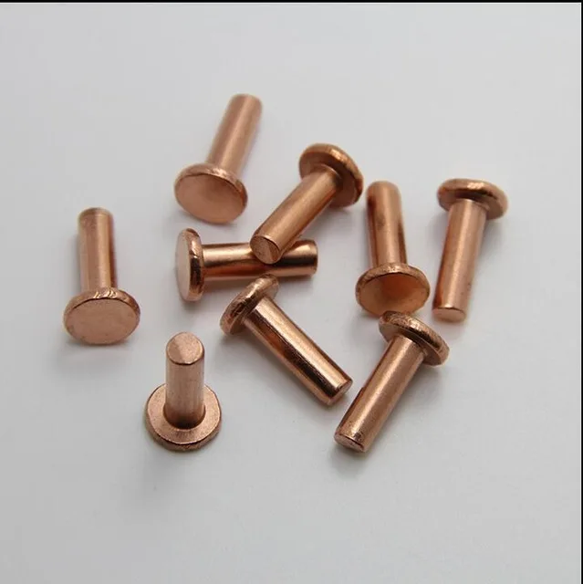 High quality knife handle solid flat head copper rivet