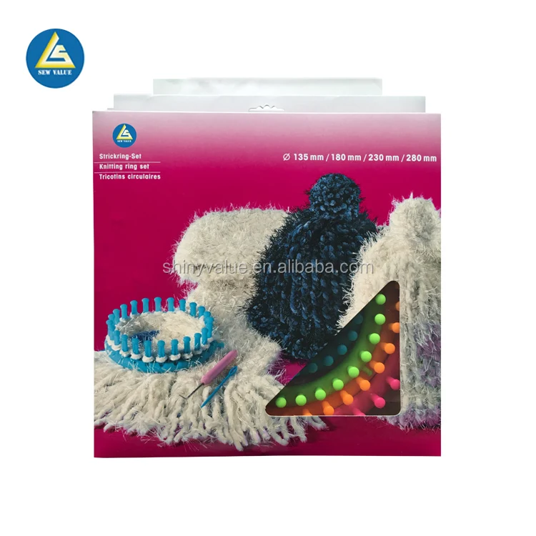 4pcs round plastic circular quick hand tools scarf knitting ring tools set loom knitting for DIY