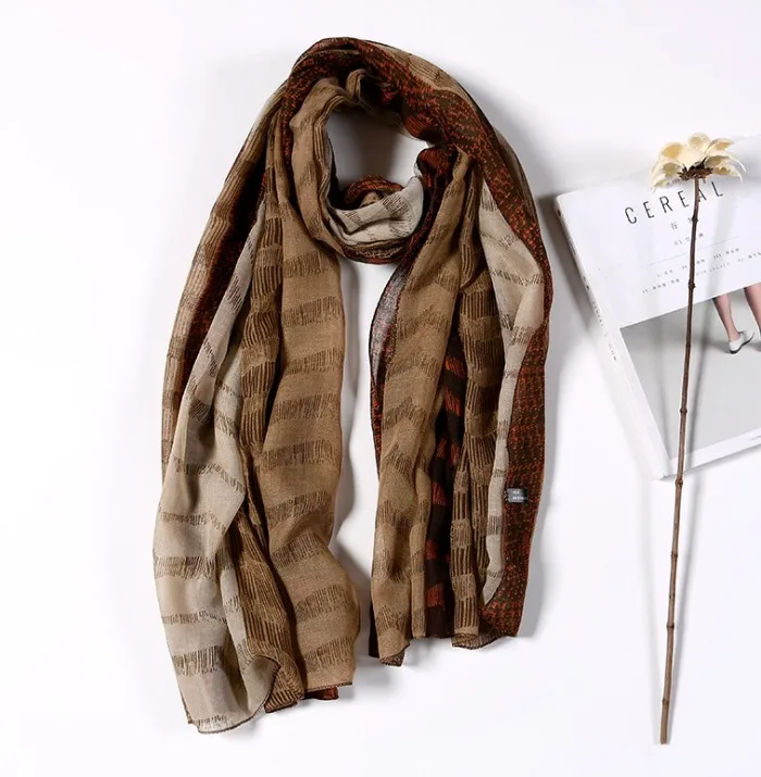 2022 winter autumn color fashion cotton scarf shawl lady comfortable scarves