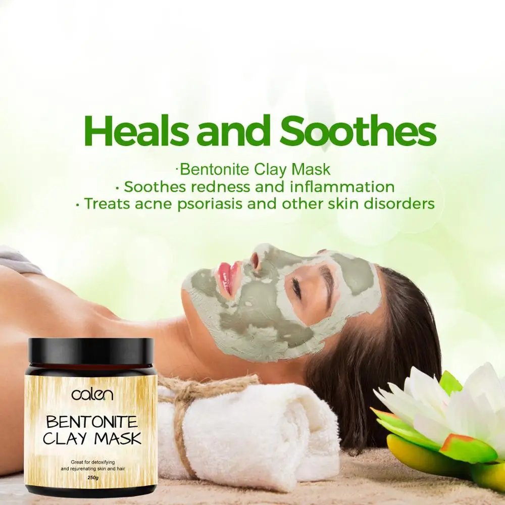 Private Label Body And Hair Care Products Organic Bentonite Clay Mask