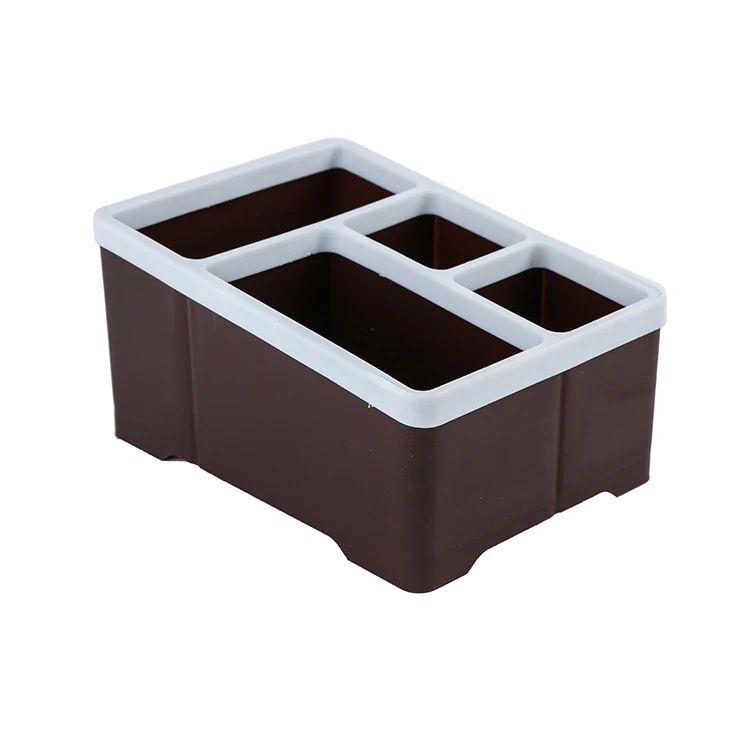 
Newest Selling Desktop Storage 4 Grids Plastic Remote Control Box Cosmetic Box 