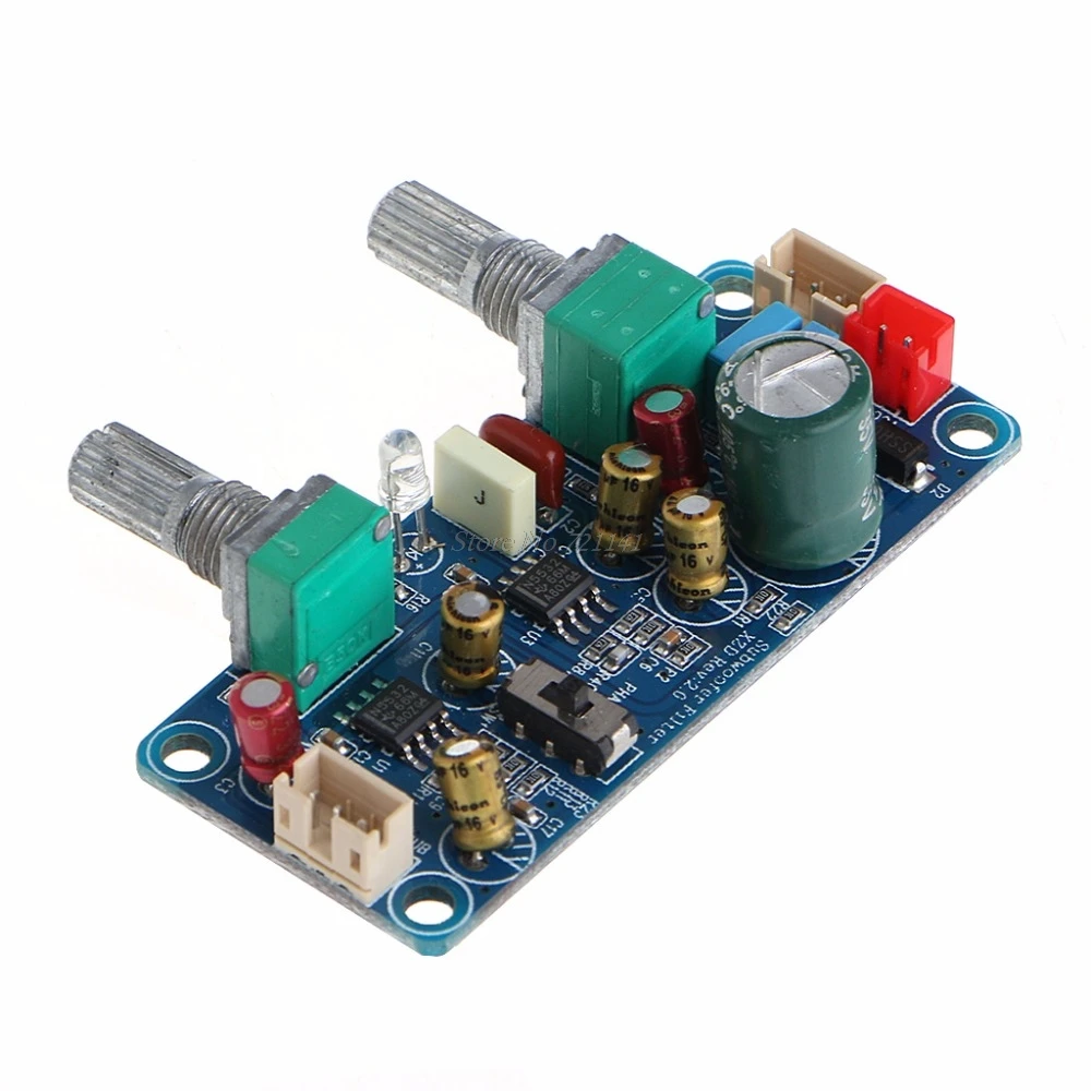 Single Power DC 9-32V Low Pass Filter Bass Subwoofer Pre-AMP Amplifier Board