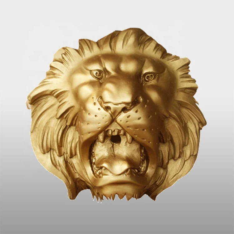 Casting wall mounted brass lion head metal for sale
