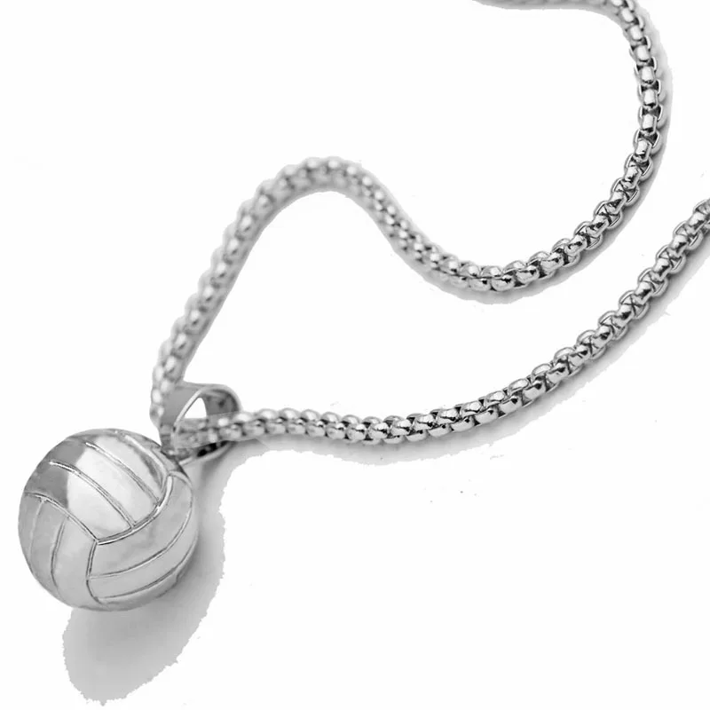 2016 Fashion Handmade Copper Alloy Little Volleyball Pendant Necklace