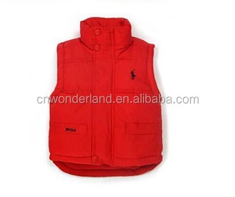 
the boy vest cotton-padded clothes coat polo vest 
