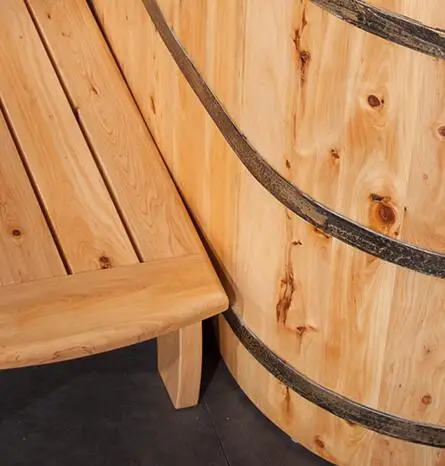 Bath tub to door home spa massage wooden bath shower bucket