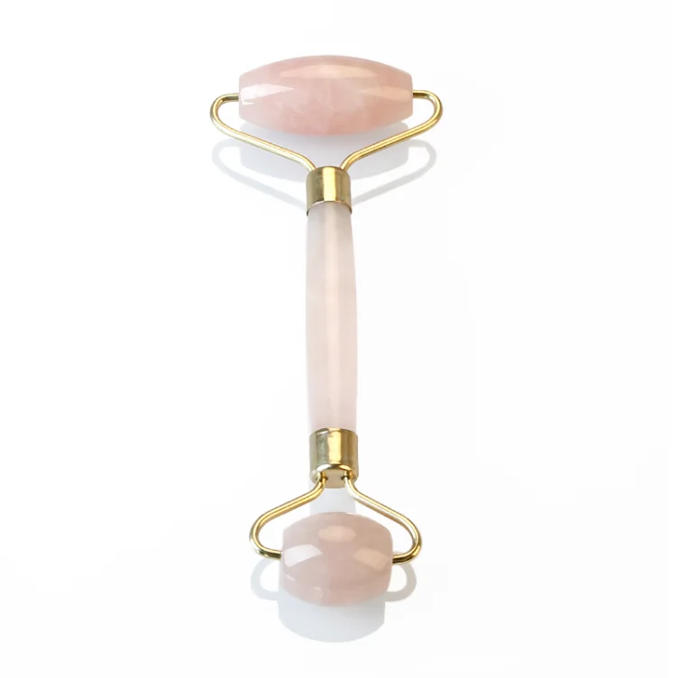 
RTS Dropshipping natural anti aging mini facia lmassager tools pink green rose quartz face lift jade roller for face 