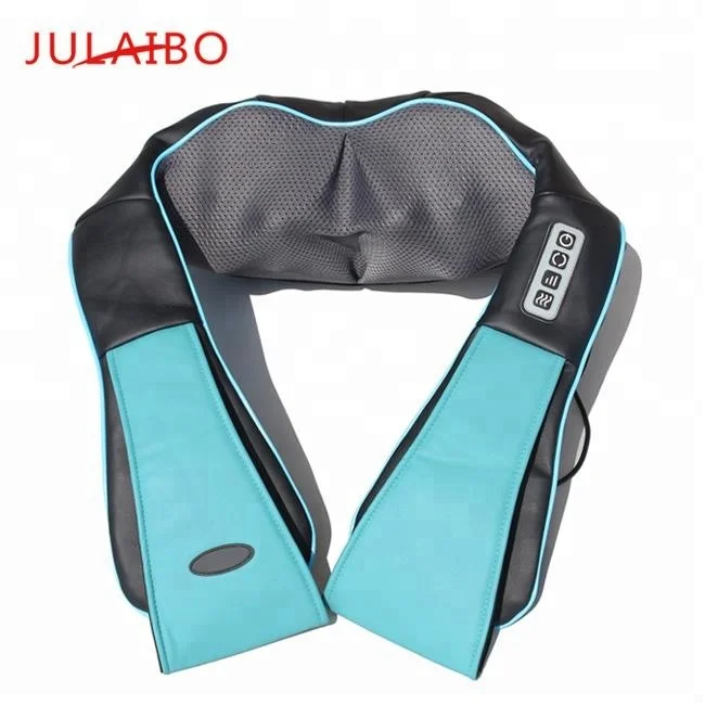 Hotselling new style shiatsu kneading neck and shoulder massage belt neck massager blue and black  with dust bag