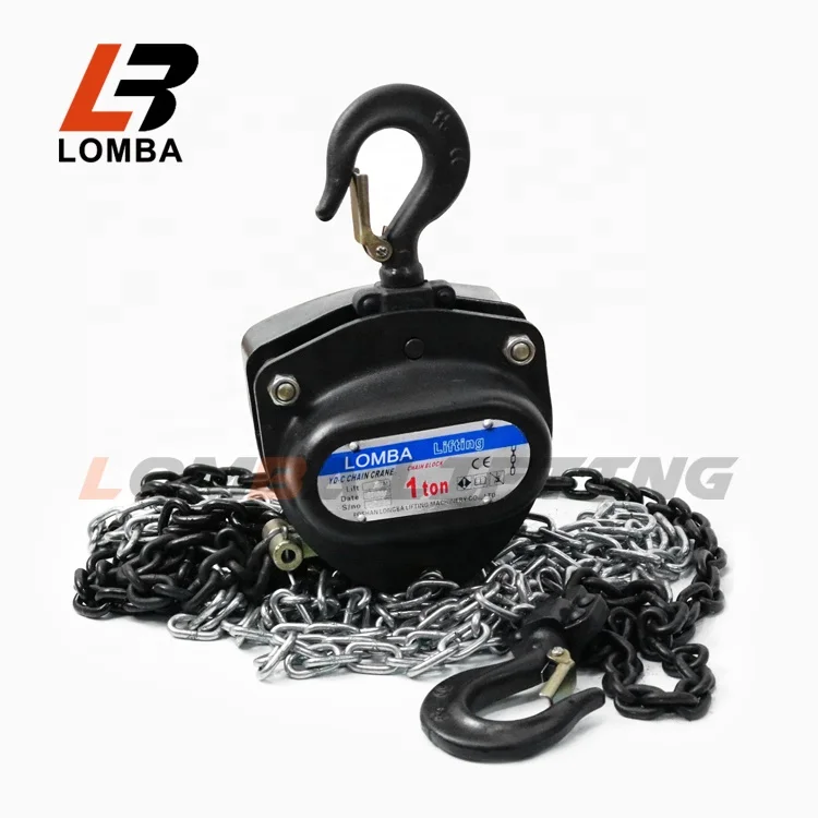 0.5 ton 1ton 3 ton 5 ton chain hoist block and tackle /japan chain block 20 ton