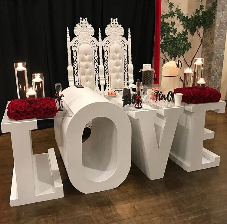 
Customized High Quality Durable Popular Decoration Love Letter Wedding Table 