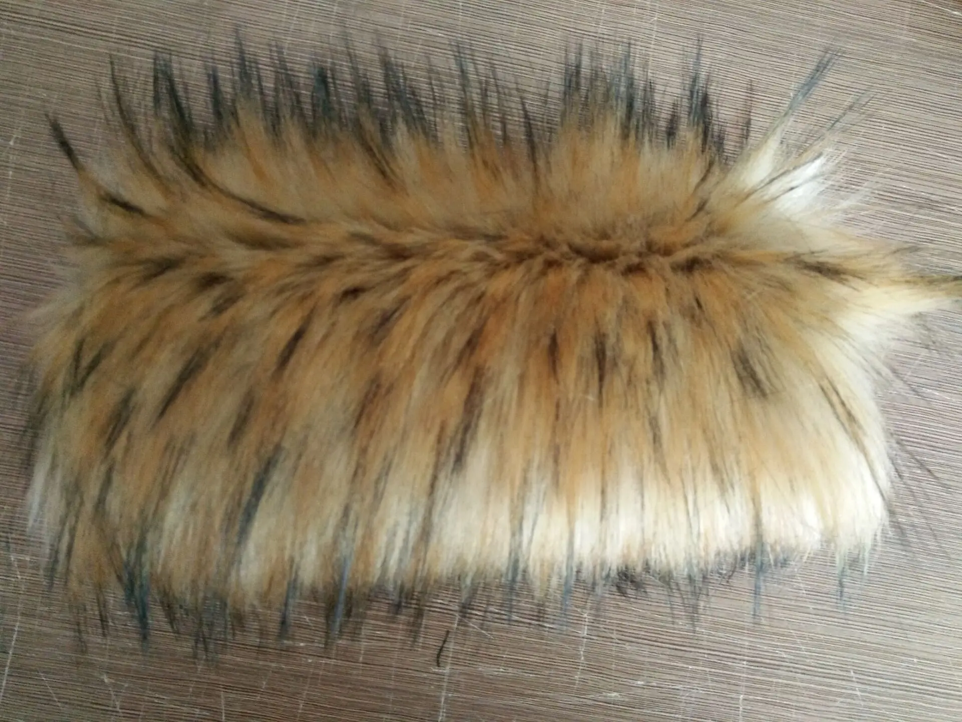 CAMEL color High pile faux fur for collar