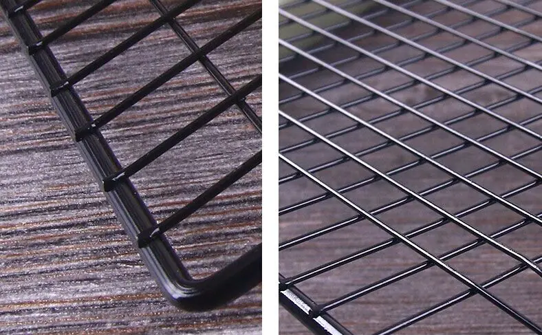 Square Stainless Steel Baking Tray Non-Stick Large Oven Use Decorating Pizza Bread Biscuits Cookies Cake Wire Cooling Rack