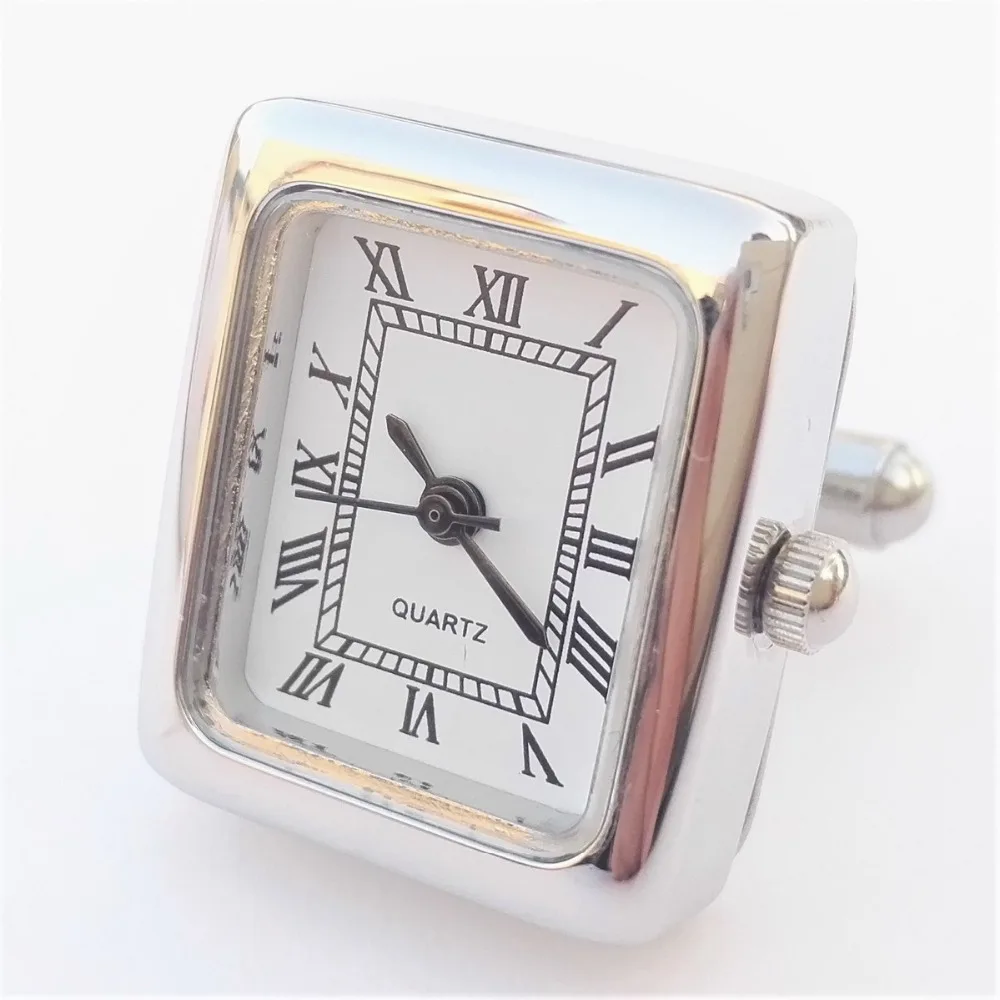 Functional watch cufflinks Japanese PC21 watch movement clock cufflinks stainless steel T-bar cufflink clock cuff links