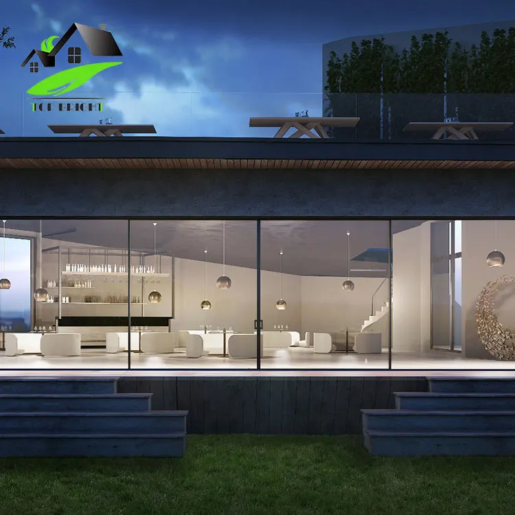 
Garden Soundproof Tempered Glass Aluminum Alloy Sliding Partition Doors 