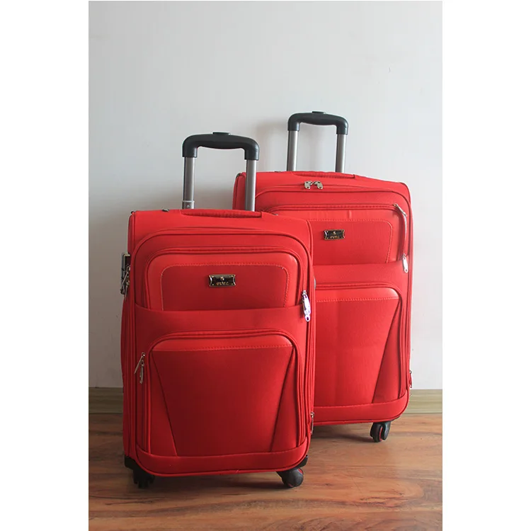 Hot sale Polyester Nylon Trolley luggage, suitcase with spinner wheels