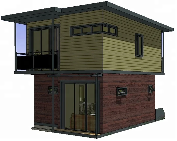 China 2 Story 3 bedroom luxury steel frame Prefabricated  Villa Home