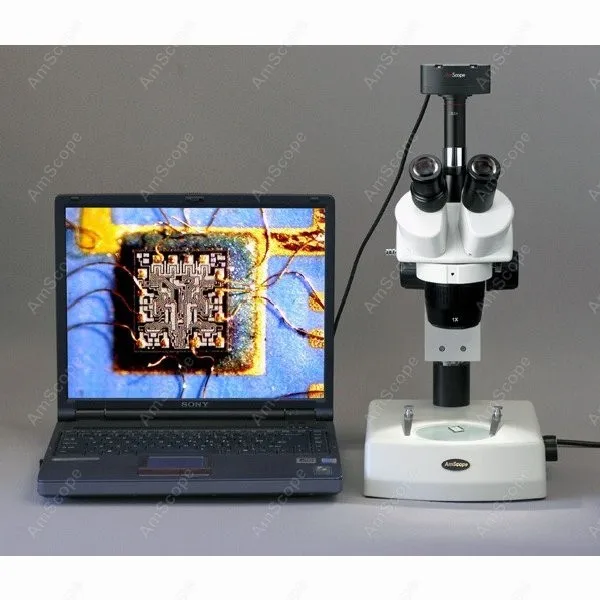 
AmScope Supplies 10X-15X-30X-45X Trinocular Stereo Microscope with Top & Bottom Lights 
