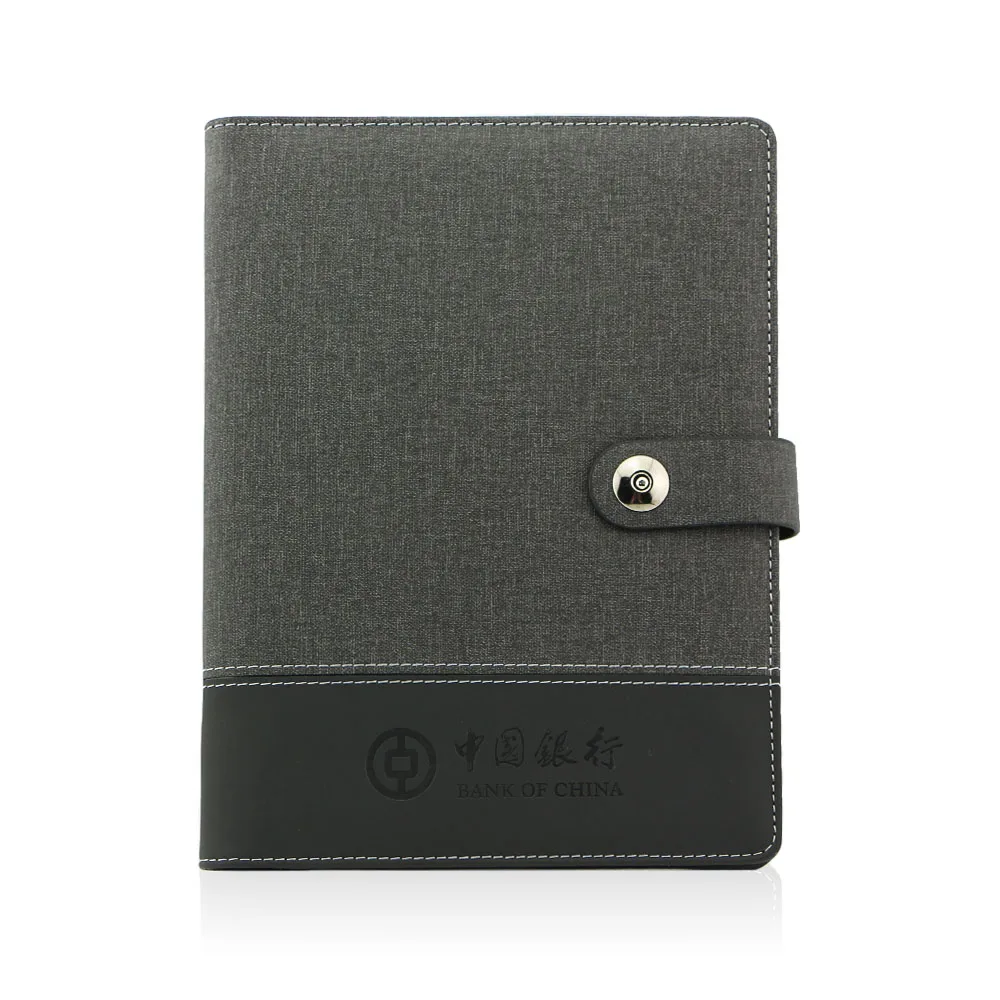 A4 A5 A6  pu powerbank notebook wholesale notebooks with power bank  planner custom diary notebook printing journal gift sets