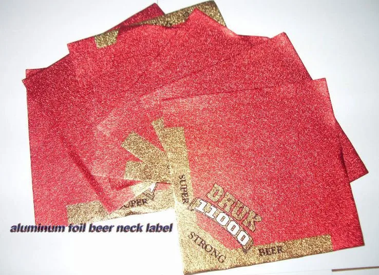 beer bottle neck aluminium labels