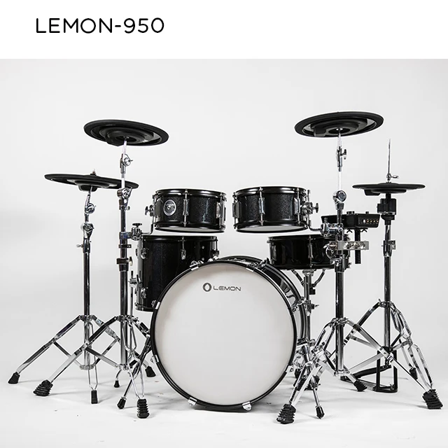 
LEMON T950 9 piece mesh drum pad electronic drum set drum kit 