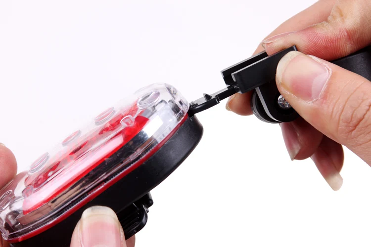 Outdoor Waterproof Anti Fog 9 LED Color Ring Flashing Cycling Bike Warning Rear Tail Light