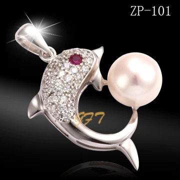 
Fashion 925 sterling silver teddy bear pearl pendant designs 