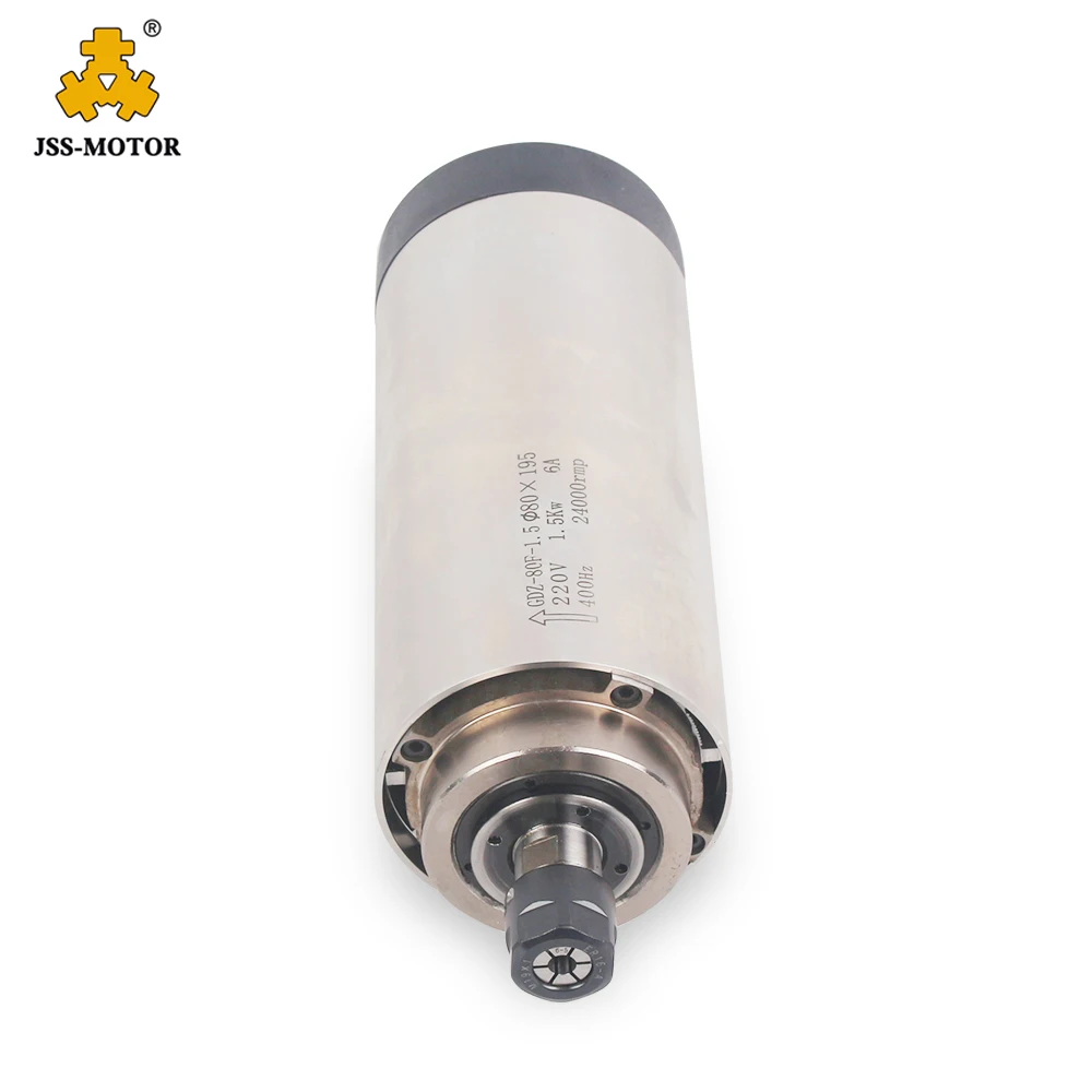 Long length water cooled spindle motor milling spindle