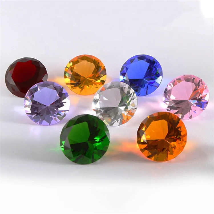 Machine Cutting Wedding Souvenir Clear Crystal Glass Diamond Ornaments