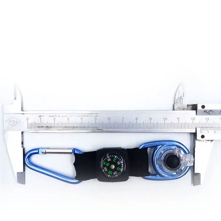 BT-A218 многофункциональный брелок со светодиодными лампами, алюминиевый компас, карабин