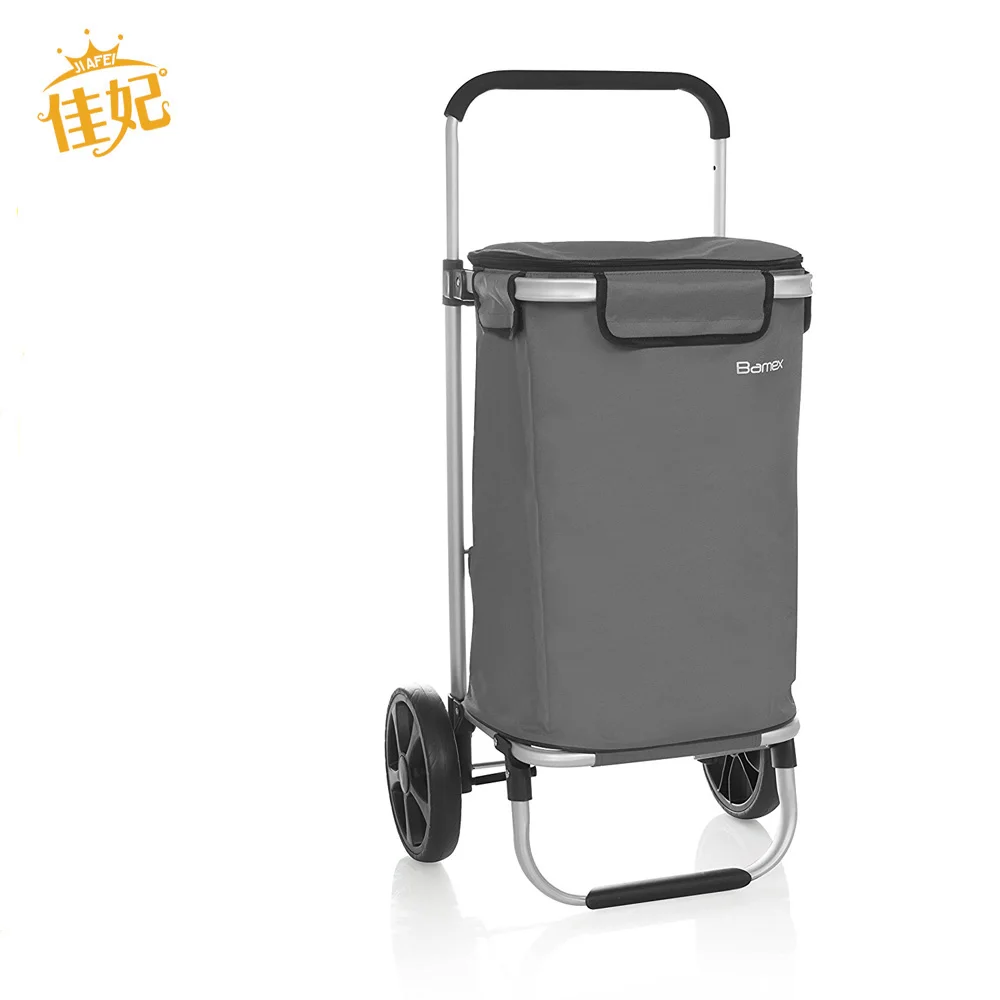 high quality Foldable hand cart folding three wheel shopping trolley made in china