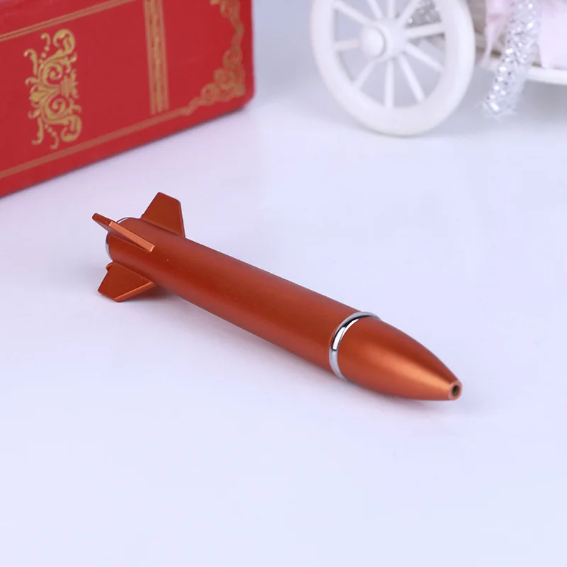Custom logo print promotional plastic ball point pen novelty rocket shaped ballpoint pen